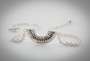 Sterling silver twist collection on 3 Bell chain