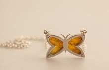 Load image into Gallery viewer, sterling-silver-butterfly-pendant-3-bell-chain
